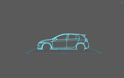 Volkswagen - Golf 8 Wall Art 3d model