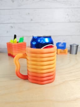 Squiggly Soda Can Koozie - Fun Way To Refresh In Style 3d model