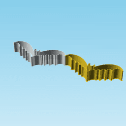 Bat 006B, nestable box (v2) 3d model