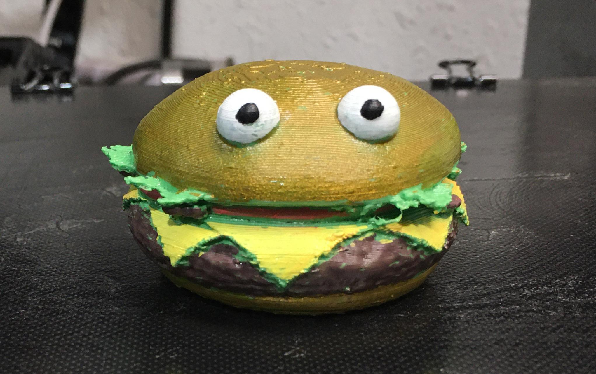 Googly-Eyed Cheeseburger 3d model