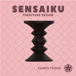 Miniature Replica 03. 1:12 Eames Walnut Stool for Miniature Dollhouse - Vitra - 3D Print Instant Do 3d model