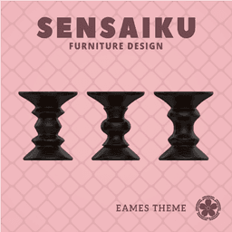 Miniature Replica 03. 1:12 Eames Walnut Stool for Miniature Dollhouse - Vitra - 3D Print Instant Do 3d model