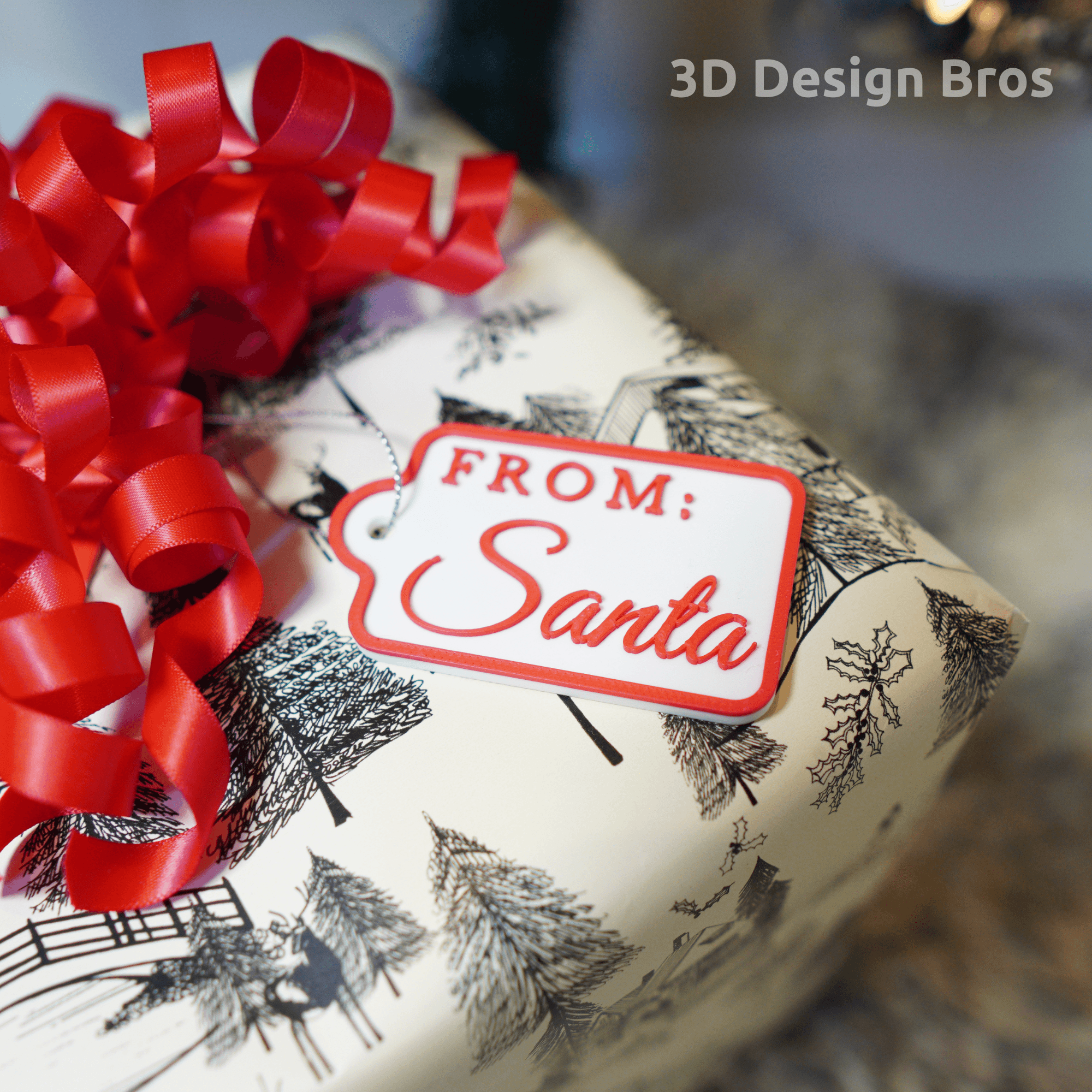 From Santa Tag.stl"From Santa" Gift Tag 3d model