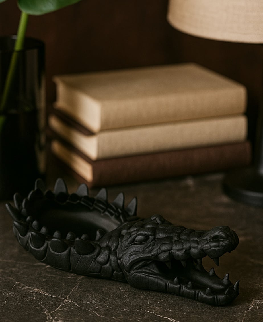 Crocodile Tray – Fantasy Jewelry & Trinket Dish 3d model