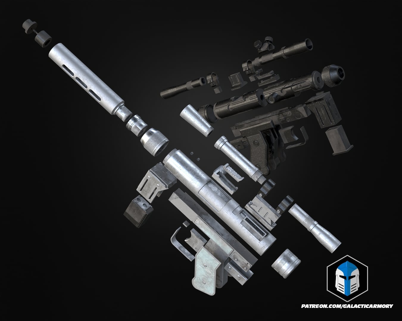 SE-14R Blaster - 3D Print Files 3d model