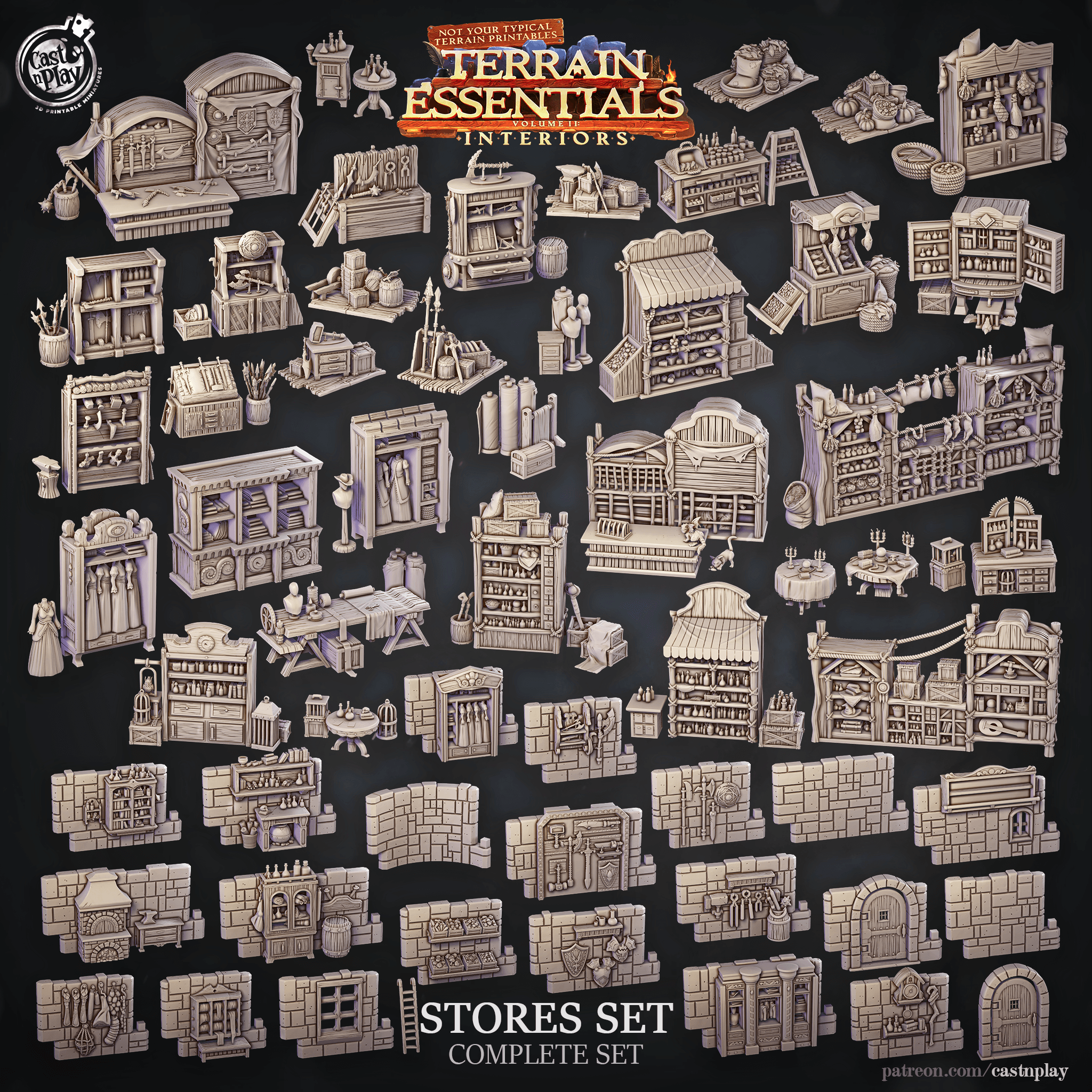 Stores Set (Pre-Supported) 3d model