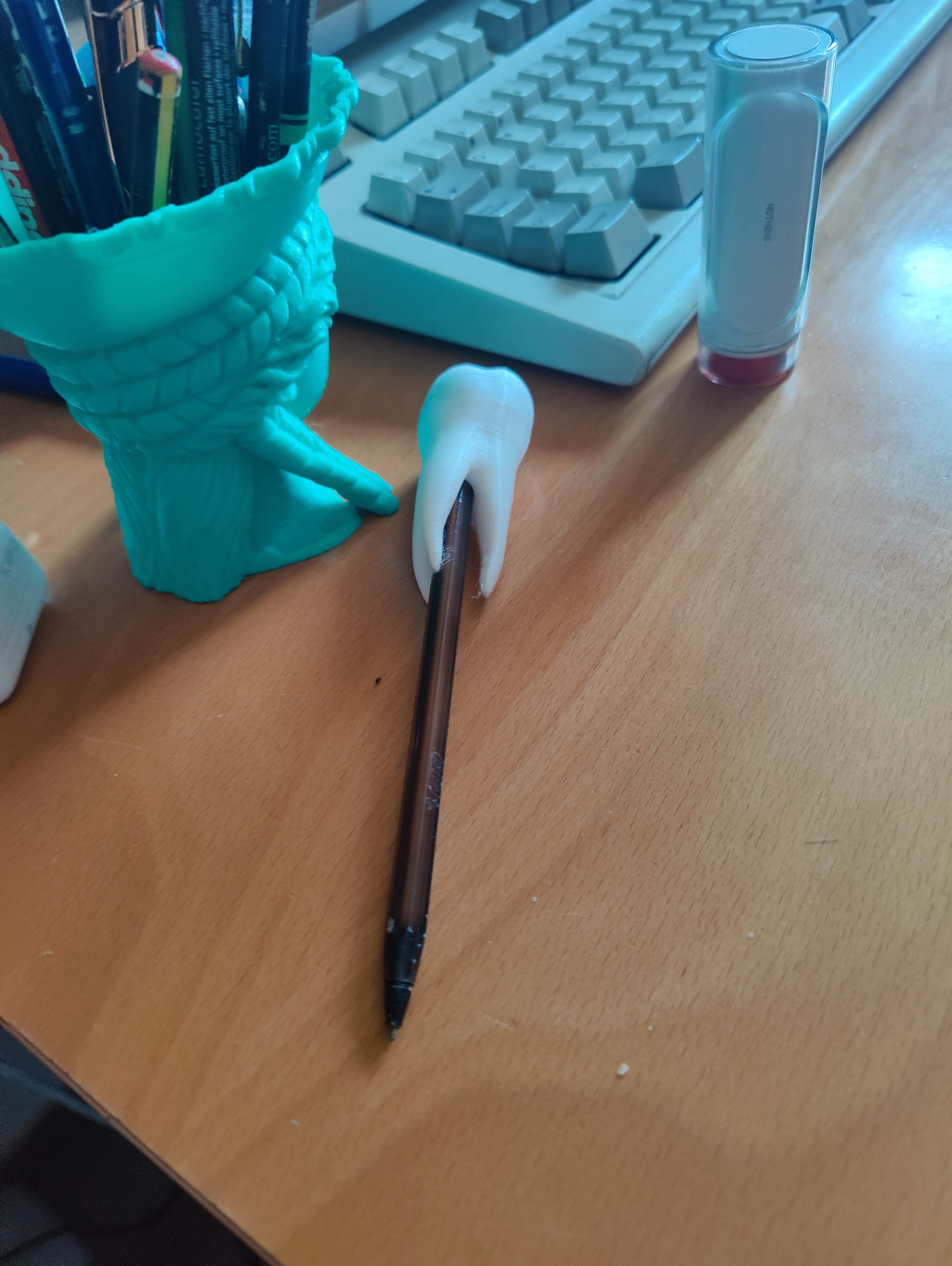 Molar tooth pen topper 3d model