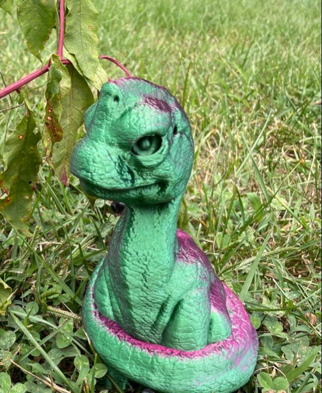 Baby Brachiosaurus - Baby Dino in green and raspberry.  - 3d model
