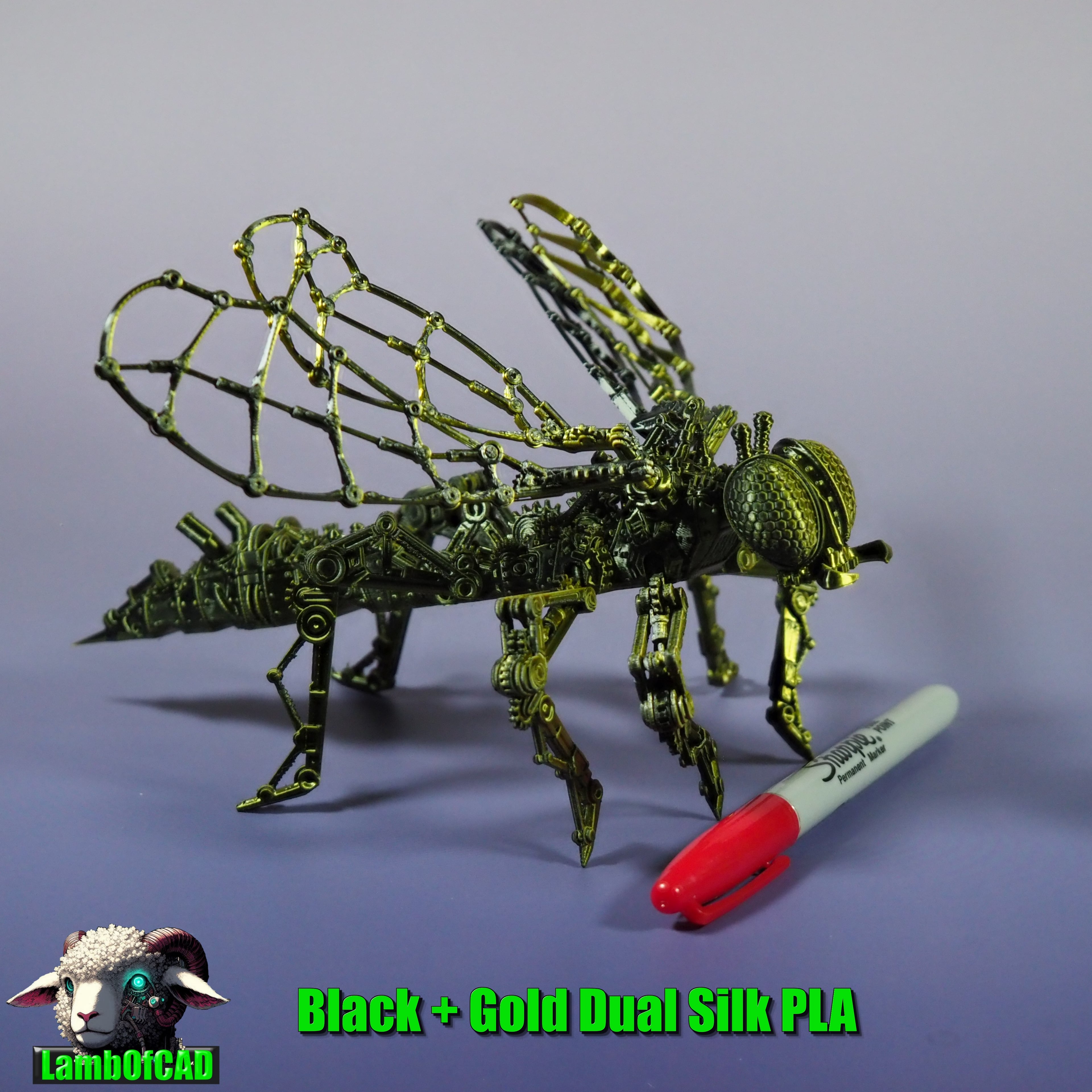 Steampunk Wasp, Articulated 3d model