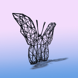 Intricate Butterfly Wire Art STL - Nature-Inspired Decor 3d model
