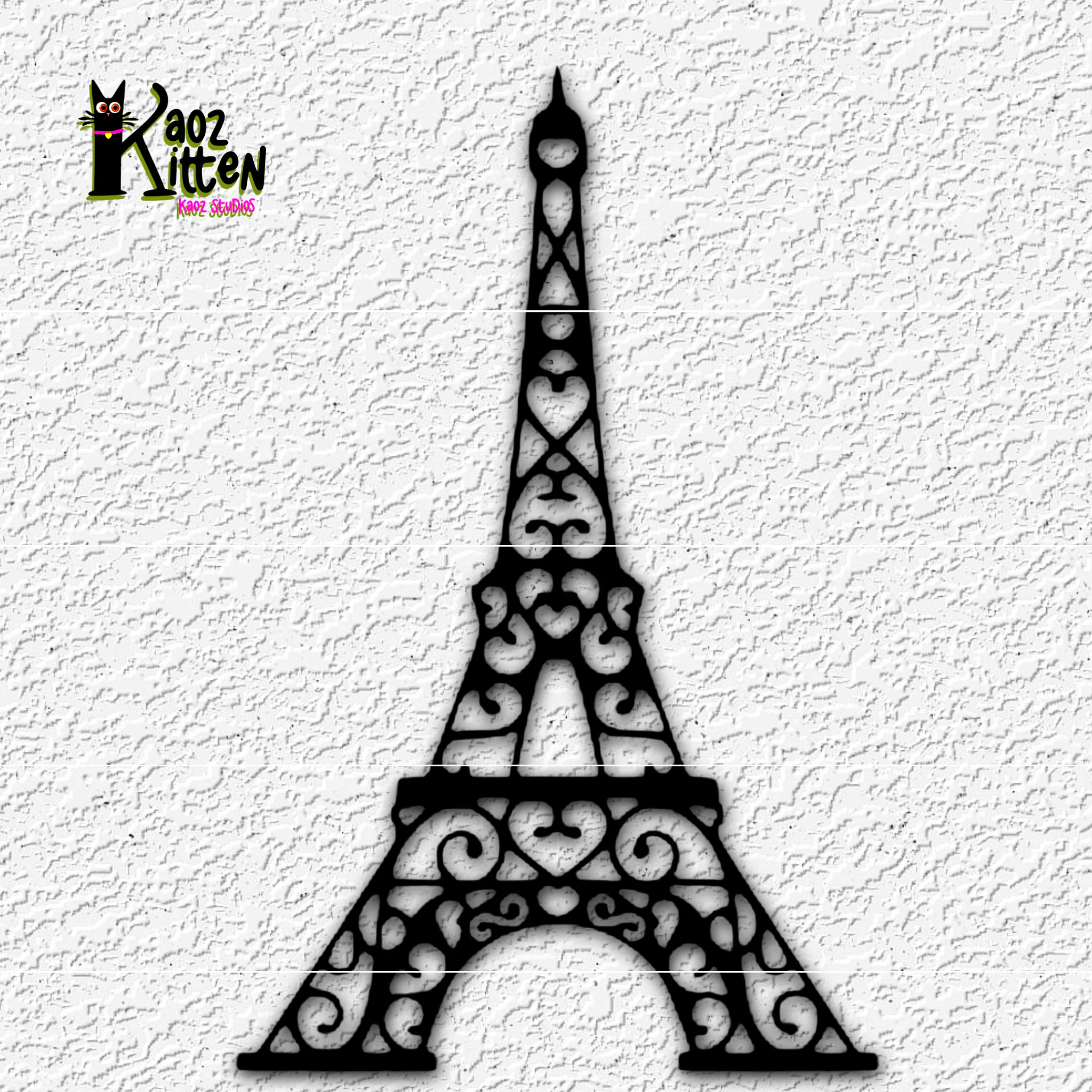 Eiffel Tower wall art Paris wall decor 3d model