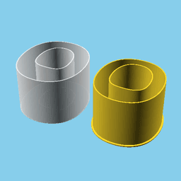 LATIN SMALL LETTER O, nestable box (v1) 3d model