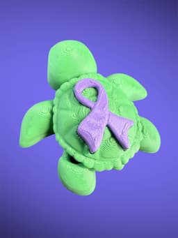 Valor the Awareness Ribbon Turtle 3d model