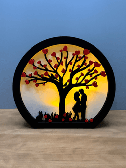3D Printed STL Valentine Lamp Tea Light Holder Candle Holder No AMS 3d model