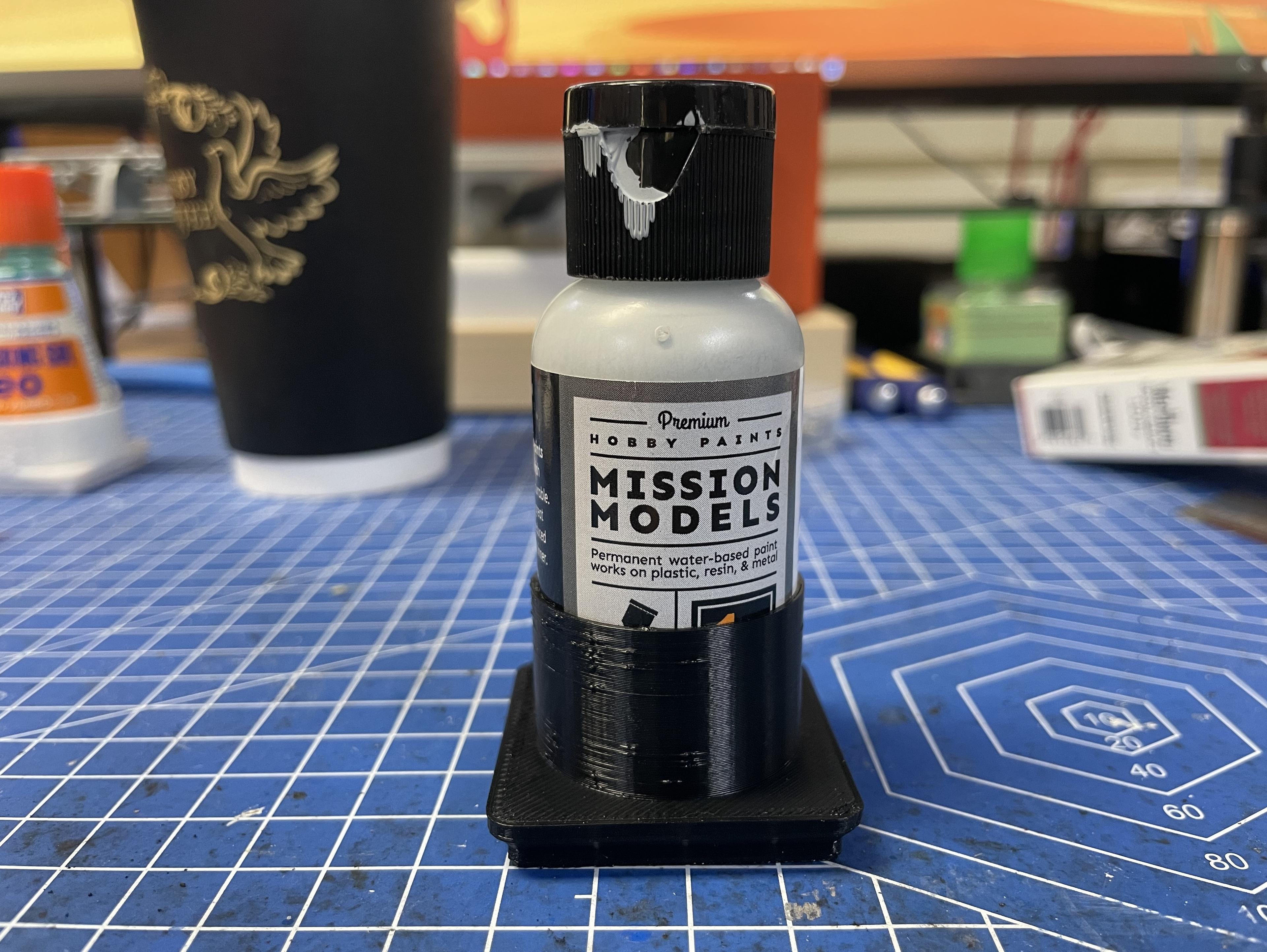 Gridfinity Mission Models and Model Master Bottle Holder 1x1 3d model