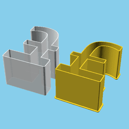Pound Symbol, nestable box (v1) 3d model
