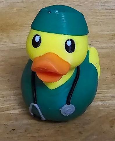 Nurse/Doctor -Rubber Duck - Printed on X1C with 6 colors - 3d model