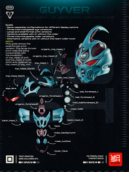 Guyver Helmet 3D Printer STL 3d model
