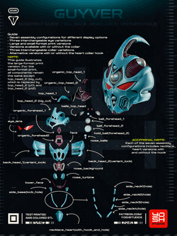 Guyver Helmet 3D Printer STL 3d model