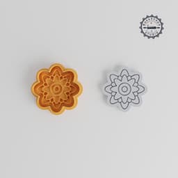 Dahlia Cookie & Fondant Cutter Stamp Set, Flower Bloom Designs, 6 Piece Pack, S/M/L Sizes, Baking & Decorating PRODUCT_387 3d model