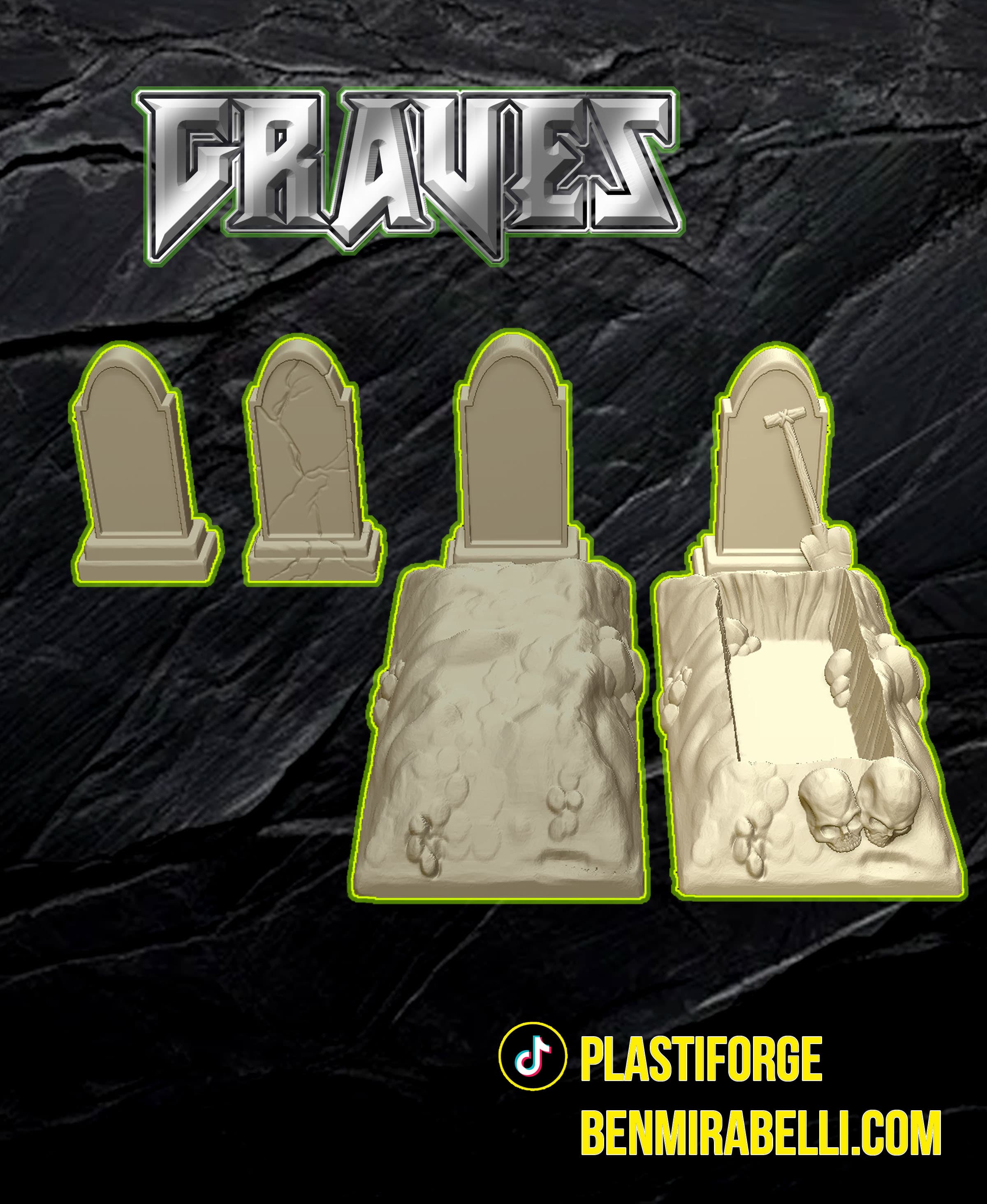 Graves Tabletop Scatter Terrain 3d model