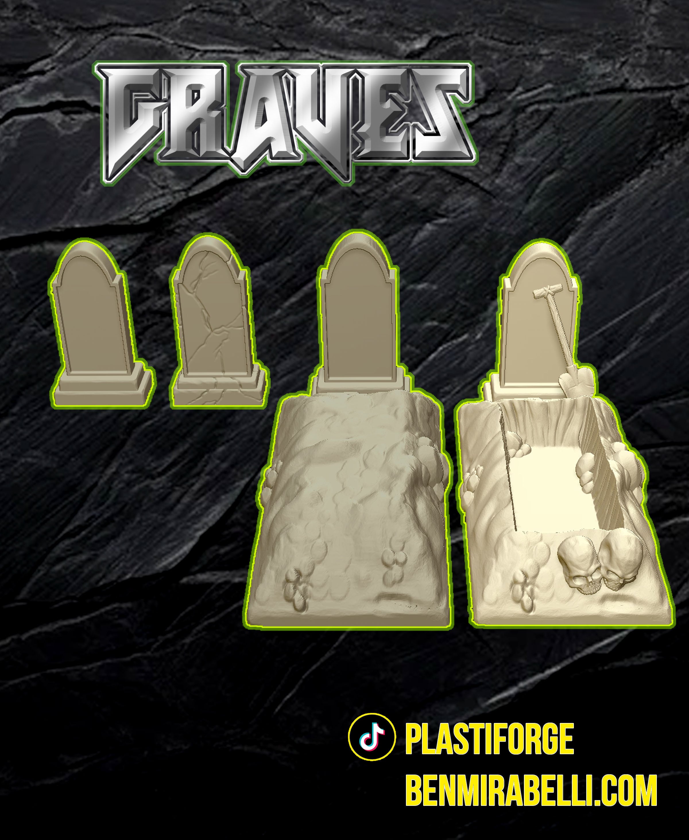 Graves Tabletop Scatter Terrain 3d model