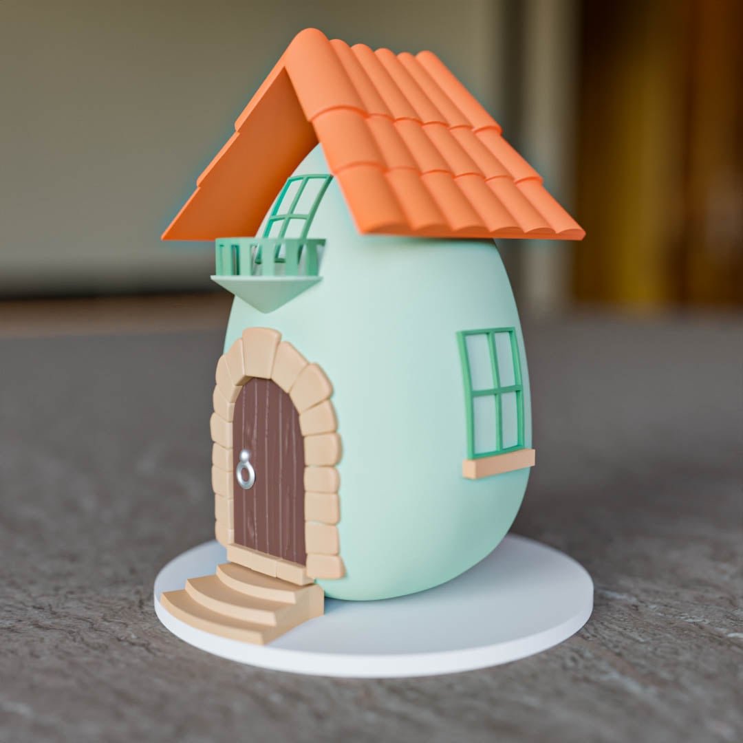 Easter egg house 3d model