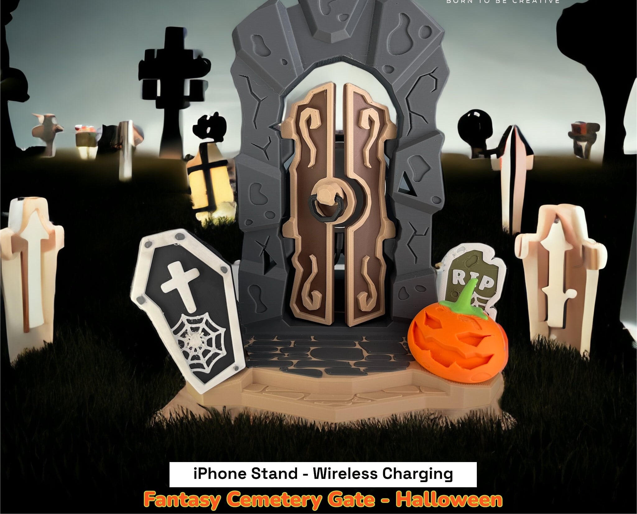Halloween Portal Stand for your iPhone 3d model