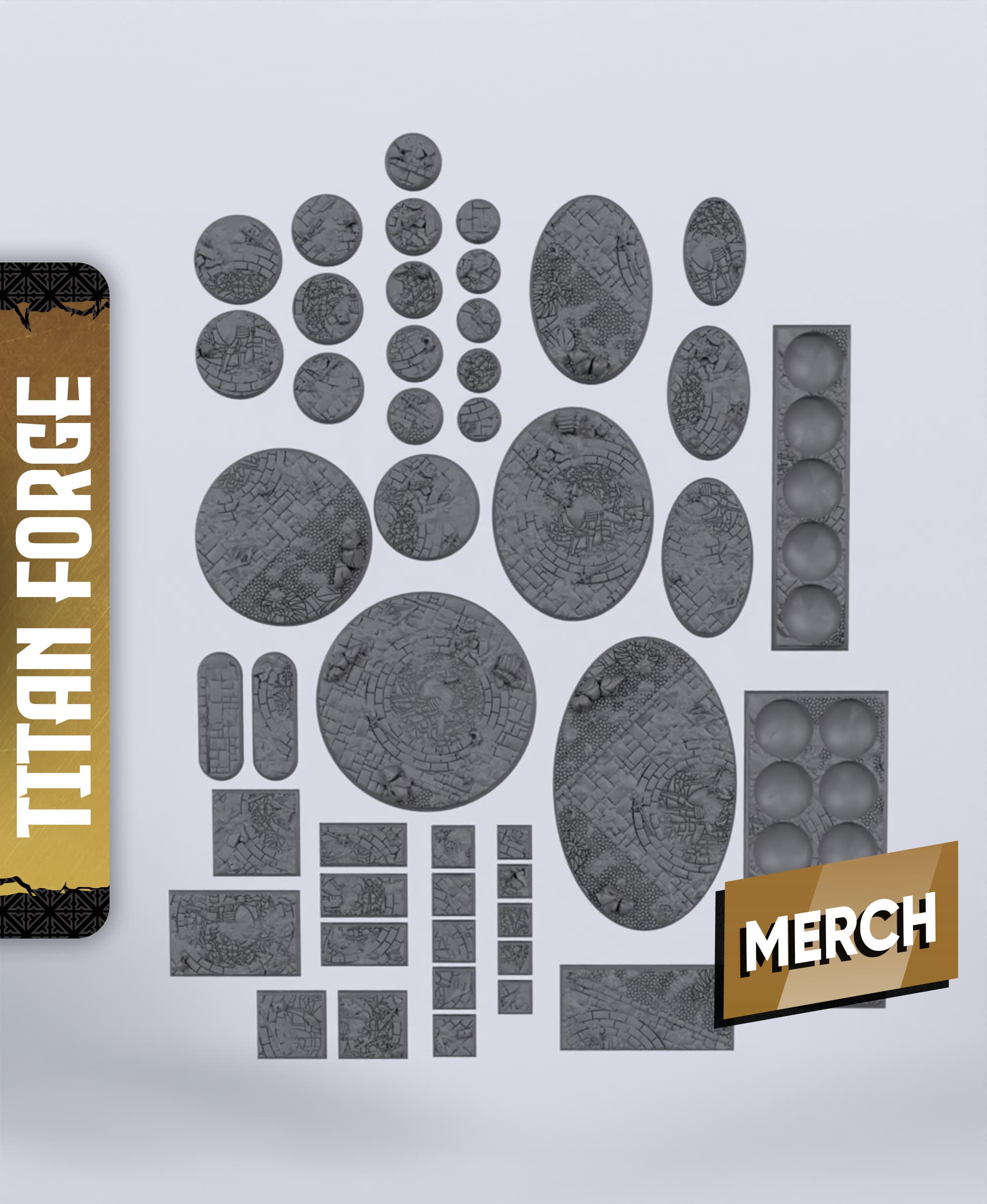 Lost Crusade Bases - With Free Dragon - 5e DnD Inspired for RPG and Wargamers 3d model