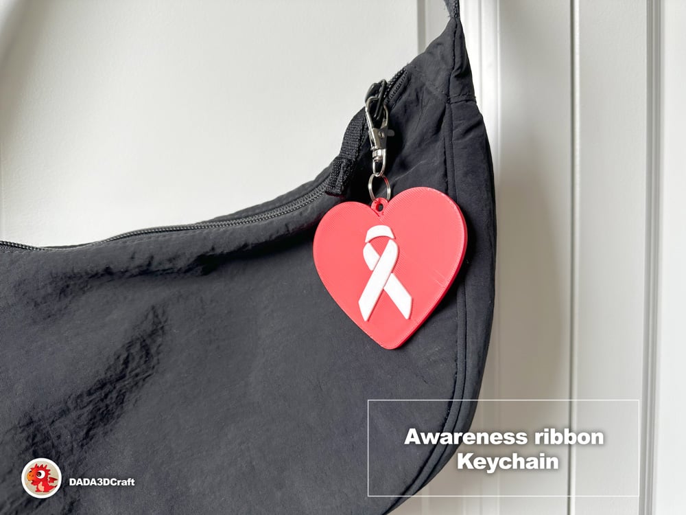 Awareness Ribbon Keychain 3d model