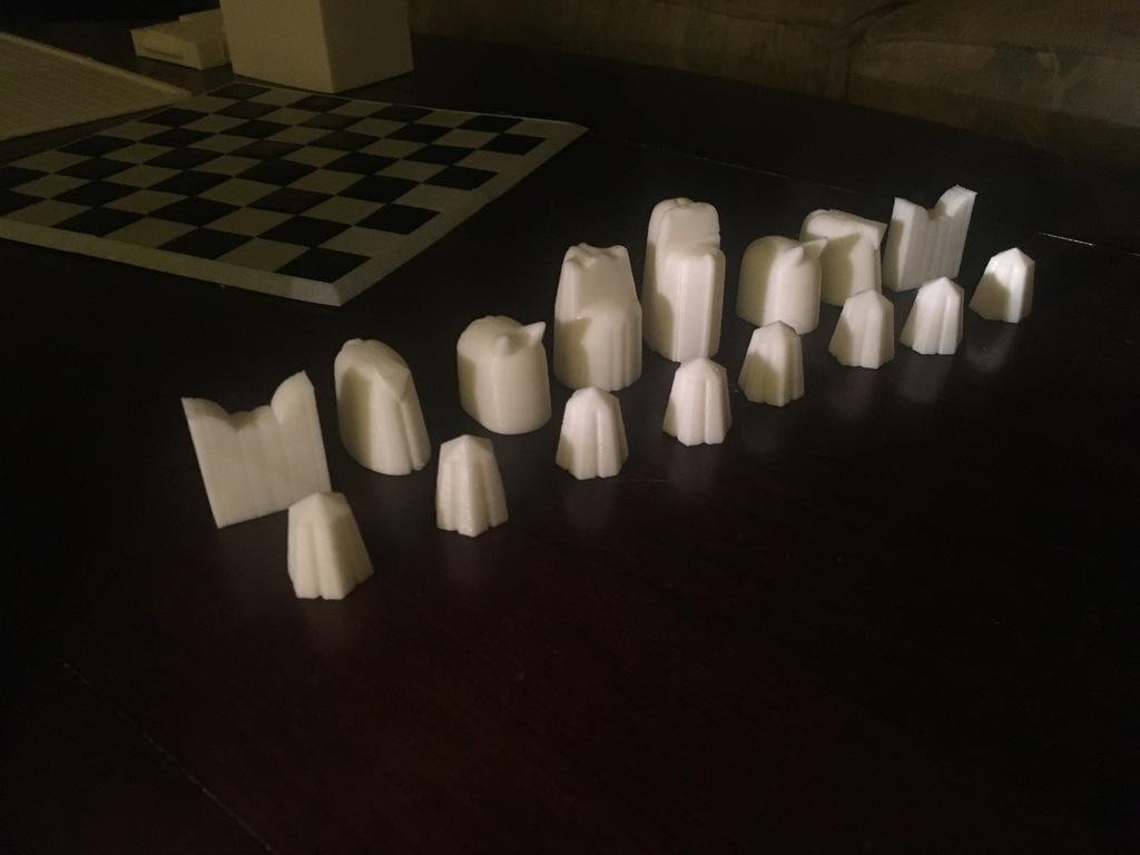 Ancient Chess set 9th-12th century inspired 3d model
