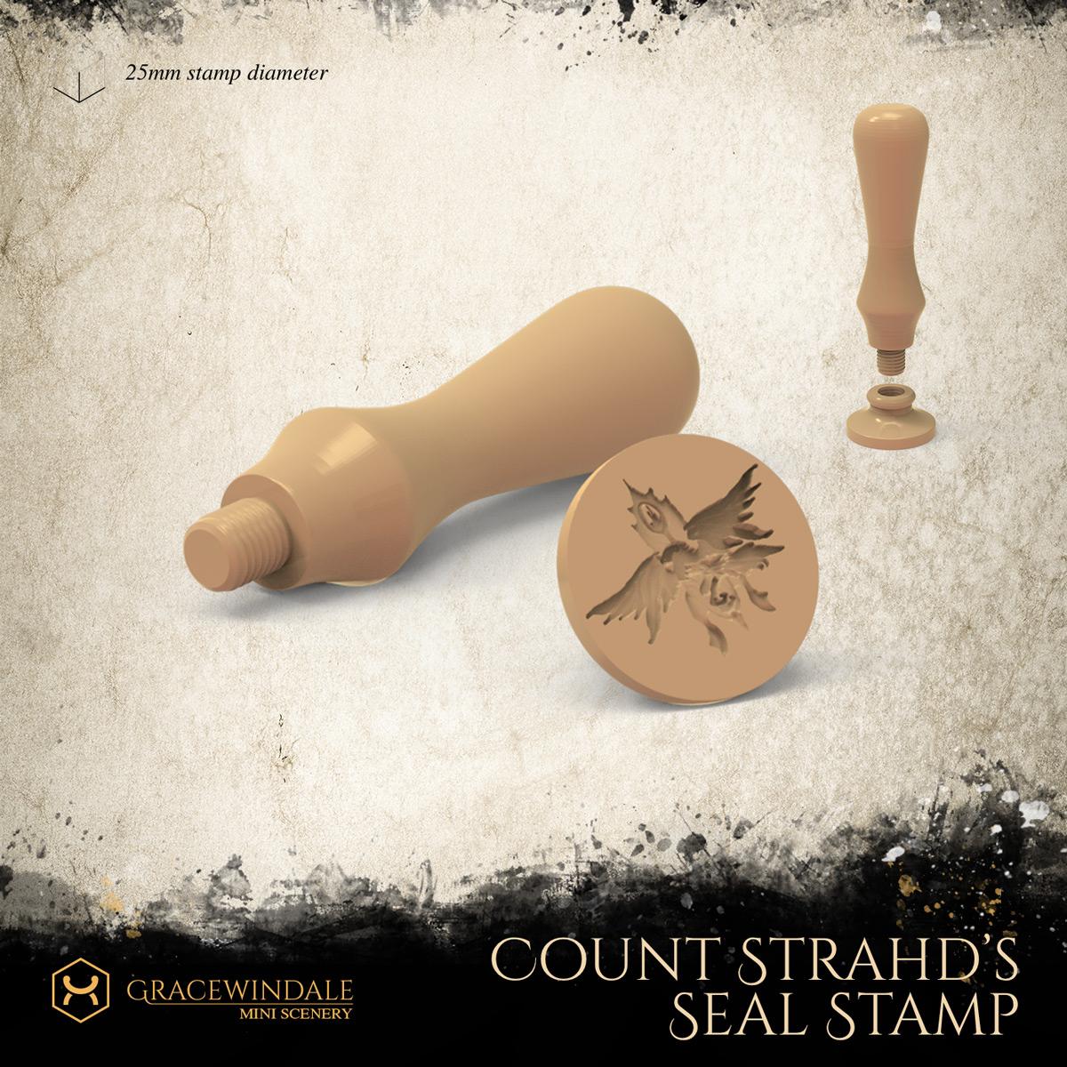 Count Strahd’s Wax Seal Stamp 3d model