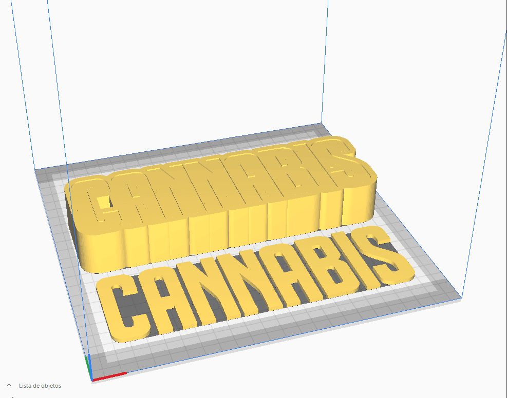 CANNABIS TEXT DECORATION 3d model