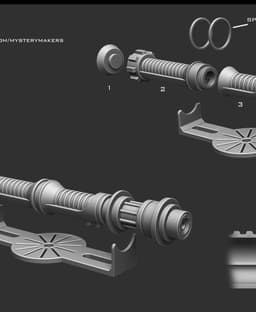 Kyle Katarn hilt with stand 3d model