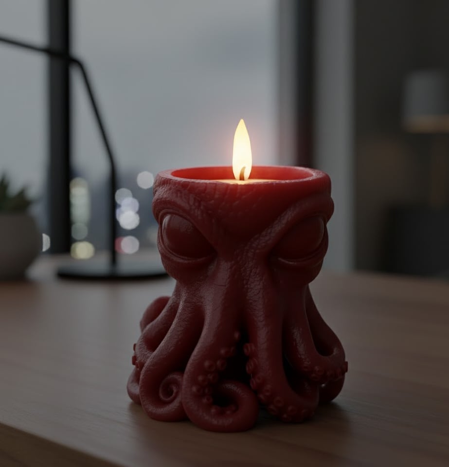 Octopus Kraken Tea Light Holder 3d model