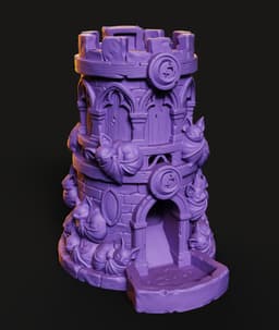 Bat Colony Dice Tower STL | TTRPG 3D Print | HighDetail 3d model