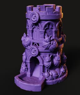 Bat Colony Dice Tower STL | TTRPG 3D Print | HighDetail 3d model