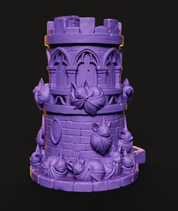Bat Colony Dice Tower STL | TTRPG 3D Print | HighDetail 3d model