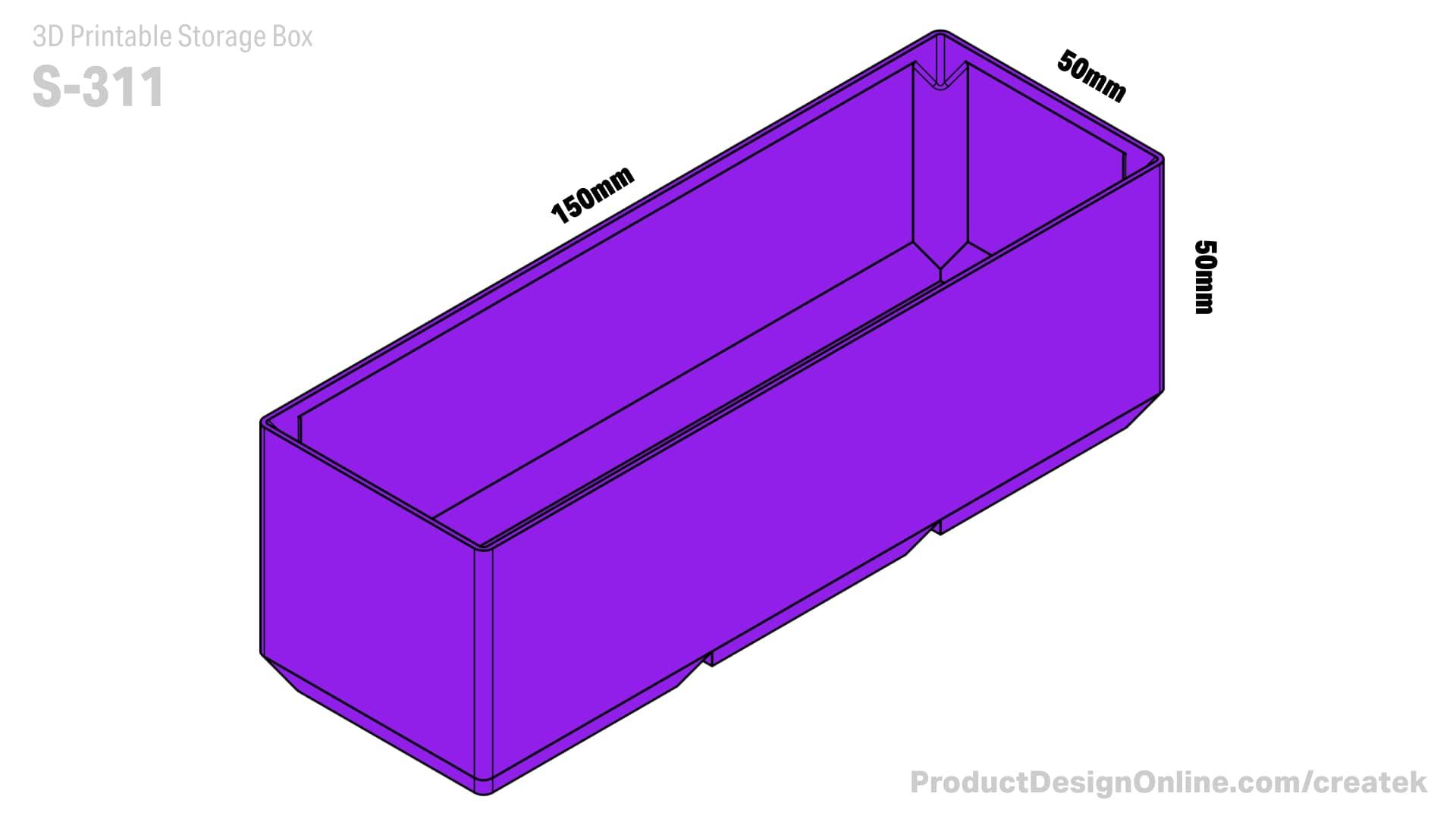 CREATEK S-311 | 3D Printable Storage Box (STL) 3d model
