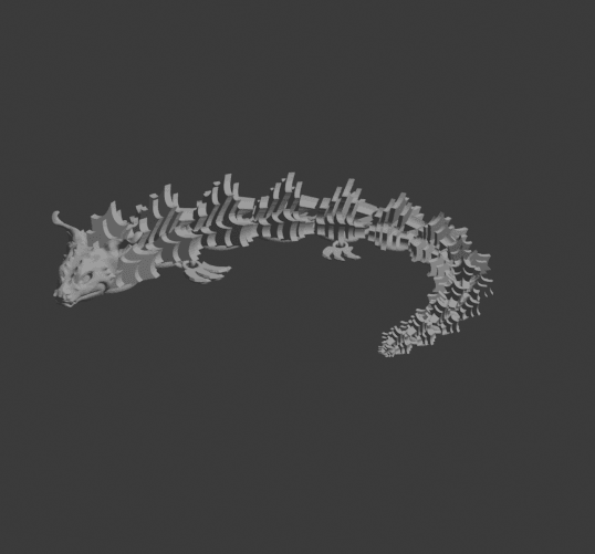 Articulated maple leaf dragon 3d model