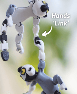 Linking Lemur - Articulated Fidget Lemur - Ludo Animal 3d model