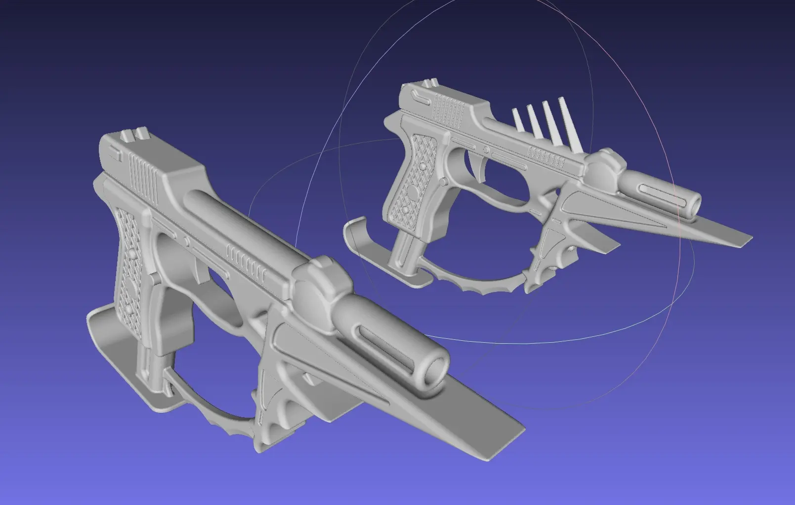 Black Bullet Kagetane Hiruko Guns 3d model
