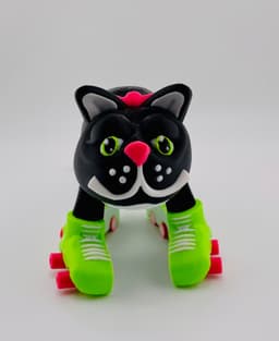 Cat Roller Skate Flexi 3d model