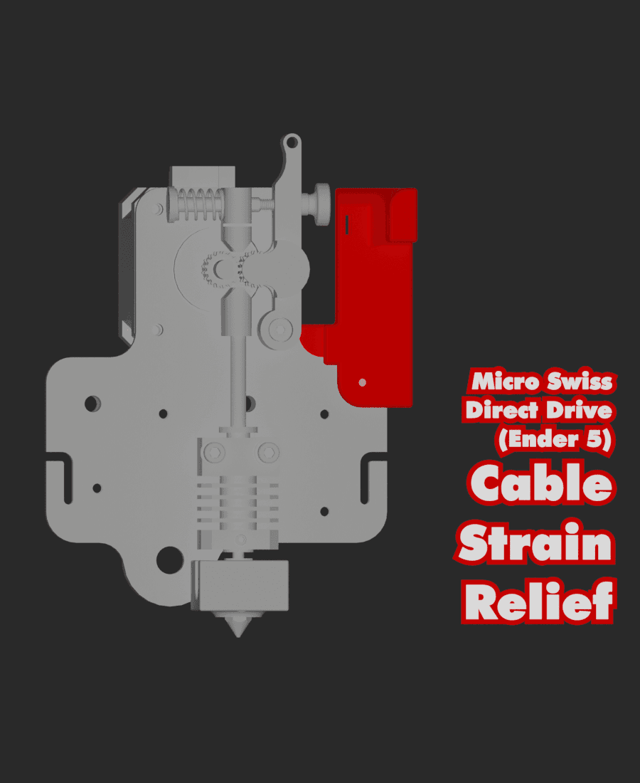 Ender 5 Micro Swiss Direct Drive Cable Strain Relief 3d model
