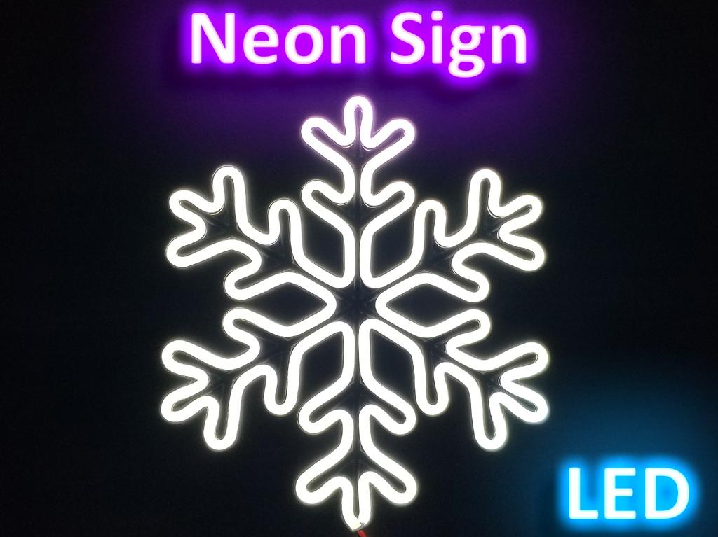 Minimalist Snowflake LED Neon Sign - Winter / Christmas Decorations  3d model