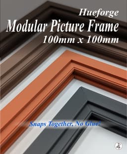 100 x 100mm Modular Picture Frame for Hueforge - SLOPED STEP 3d model