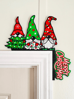 3D Printed Christmas Holiday Door Corner Decor Holiday Gnome Decor Christmas Home Decor 3mf File 3d model