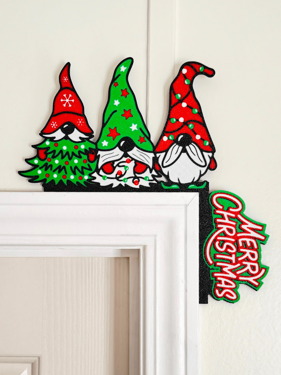 3D Printed Christmas Holiday Door Corner Decor Holiday Gnome Decor Christmas Home Decor 3mf File 3d model