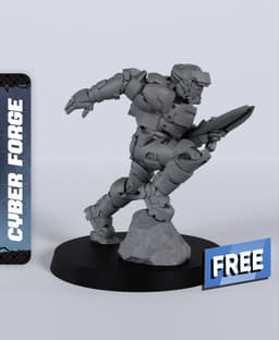 F Bluethree - With Free Cyberpunk - Sci-Fi Gift Ideas for RPG and Wargamers 3d model