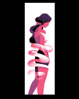 Flows and Shapes Sculpt the Woman - Set of Bookmarks 3d model